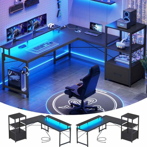 Gaming Desk, LED Lights